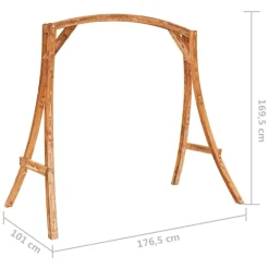 Hot FinePRICE Keinuteline tiikkiviimeistelty täysi taivutettu puu (13934)