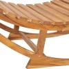 FinePRICE Keinuva aurinkotuoli 60x180x73 cm tiikki