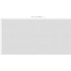 Discount FinePRICE Kelluva uima-altaan pe-aurinkoenergiakalvo 732x366 cm harmaa