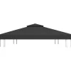 New FinePRICE 2-kerroksinen huvimajan katto 310 g/mâ² 4x3 m musta