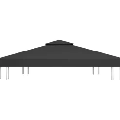 New FinePRICE 2-kerroksinen huvimajan katto 310 g/mâ² 4x3 m musta