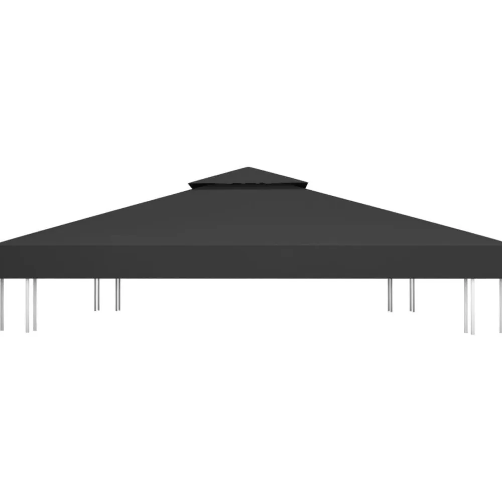 New FinePRICE 2-kerroksinen huvimajan katto 310 g/mâ² 4x3 m musta