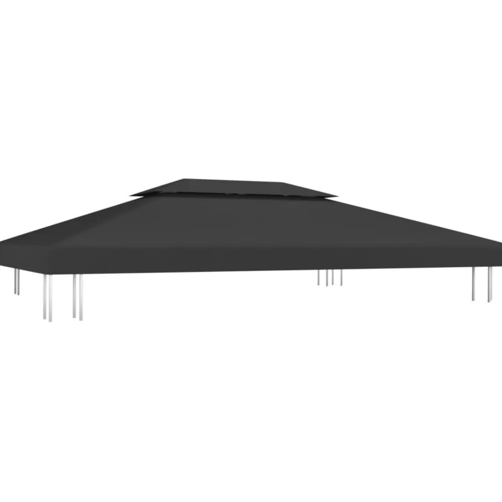 New FinePRICE 2-kerroksinen huvimajan katto 310 g/mâ² 4x3 m musta