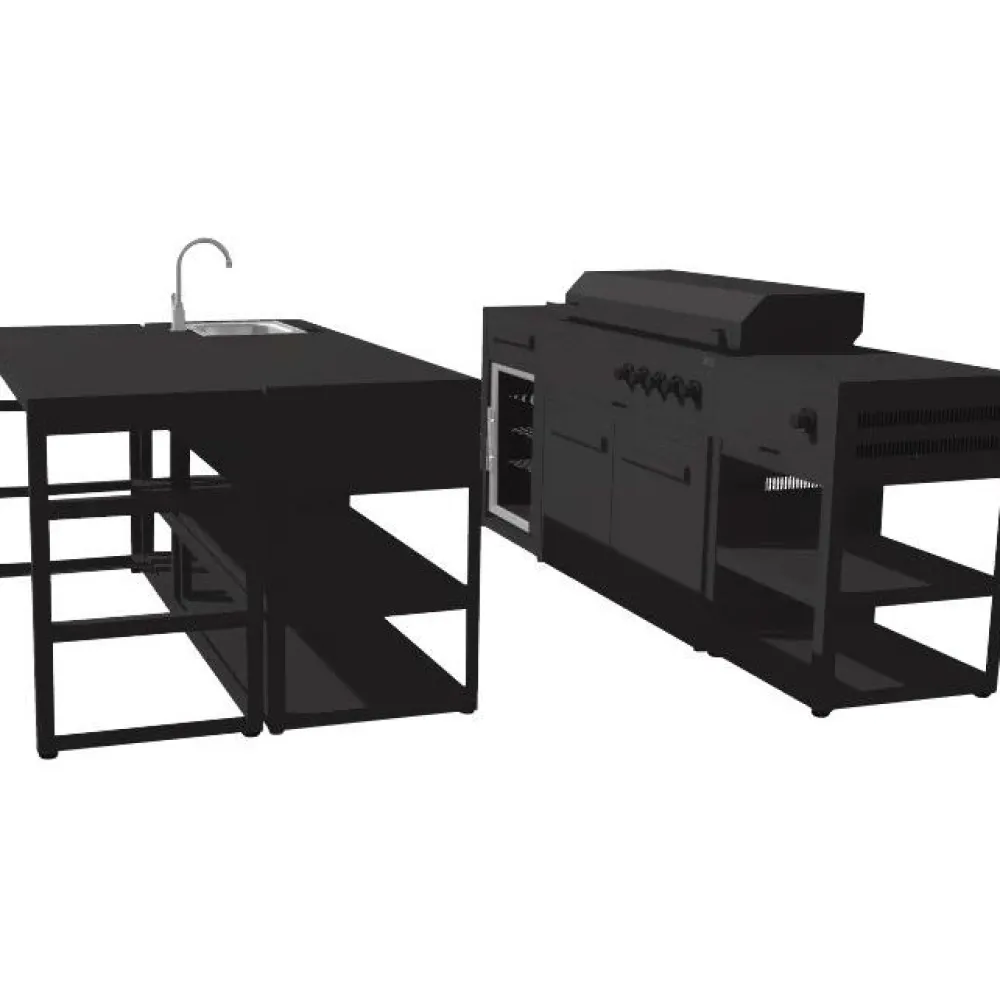 Clearance Myoutdoorkitchen Kesäkeittiö Nordic Line Aarhus, musta