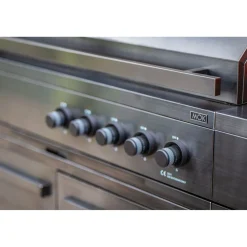 Myoutdoorkitchen Kesäkeittiön integroitava kaasugrilli Nordic Line Stainless, 5 poltinta, musta