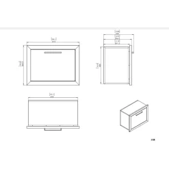 Hot Myoutdoorkitchen Kesäkeittiön jäähdytyssäiliö Built-in, 60cm