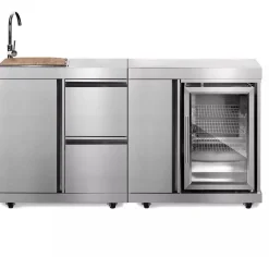 Clearance Myoutdoorkitchen Kesäkeittiön jääkaappi- ja allasmoduuli 63 l,