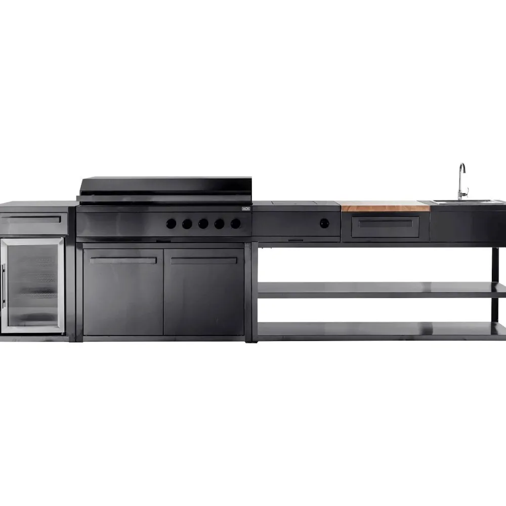 Discount Myoutdoorkitchen Kesäkeittiön jääkaappimoduuli Nordic l,ine Black, musta 63 l,