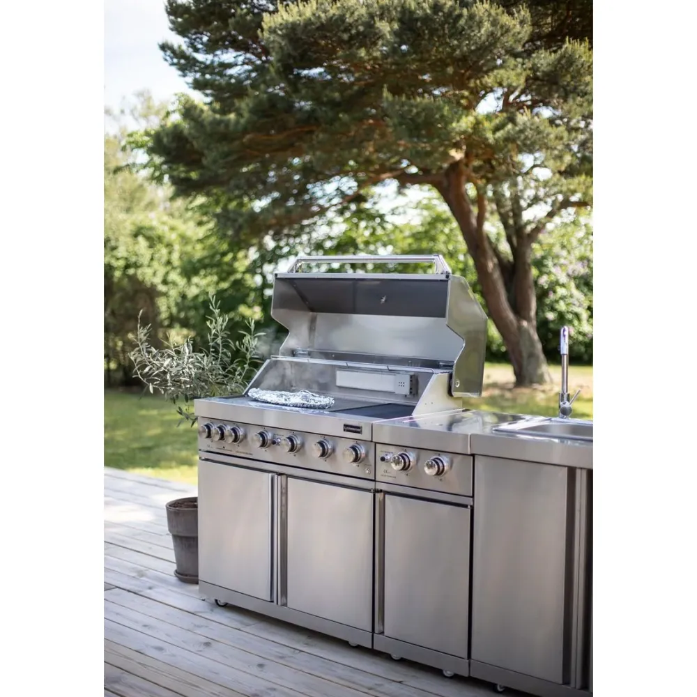 Hot Myoutdoorkitchen Kesäkeittiön kahden sivupolttimen moduuli Stainless Collection