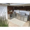 Myoutdoorkitchen Kesäkeittiön kaksiosainen jääkaappimoduuli Classic l,ine Stainless 126 l,
