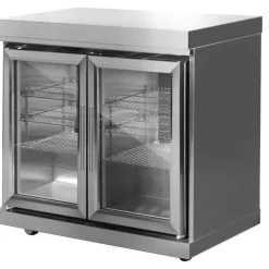 Myoutdoorkitchen Kesäkeittiön kaksiosainen jääkaappimoduuli Classic l,ine Stainless 126 l,