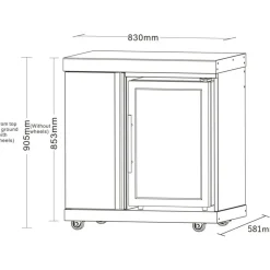 Best Myoutdoorkitchen Kesäkeittiön moduuli jääkaapilla ja säilytyskaapilla Classic l,ine Stainless, rst 63 l,