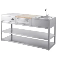 Hot Myoutdoorkitchen Kesäkeittiön tiskiallasmoduuli integroitava ruostumaton teräs