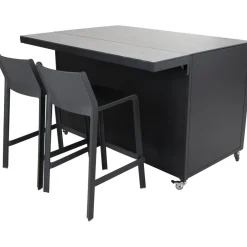 Brafab Kesäkeittiön työtasomoduuli Fornax, 140x74cm, musta/tiikki