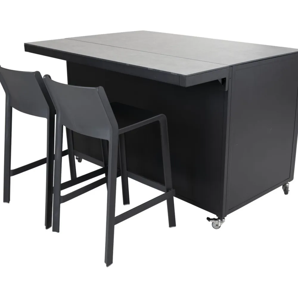 Brafab Kesäkeittiön työtasomoduuli Fornax, 140x74cm, musta/tiikki