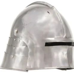 Clearance FinePRICE Keskiaikaisen ritarin kypärä 3 antiikki kopio teräs hopea