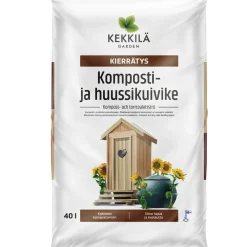 Clearance Kekkilä Kierrätys Komposti- ja huussikuivike 70 säkkiä x 40l/lava, 2800 litraa