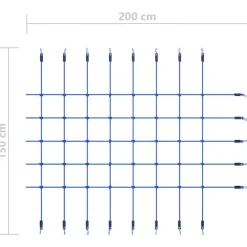 Sale FinePRICE Kiipeilyverkko 200x150 cm sininen
