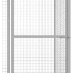 Sale FinePRICE Kissahäkki 6x1,5x1,5 m galvanoitu teräs