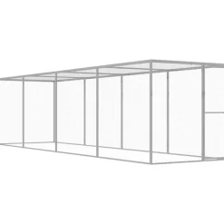 Sale FinePRICE Kissahäkki 6x1,5x1,5 m galvanoitu teräs
