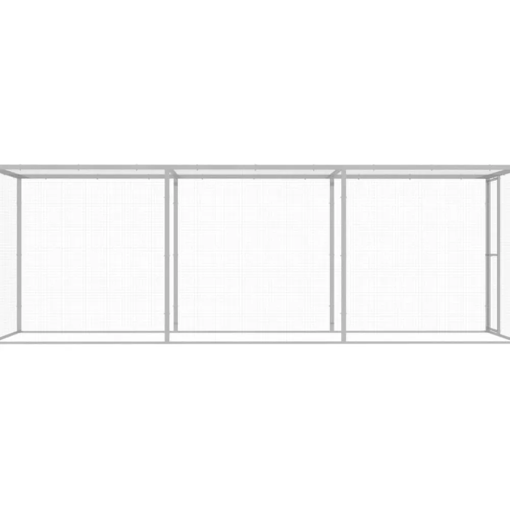 Clearance FinePRICE Kissahäkki 4,5x1,5x1,5 m galvanoitu teräs