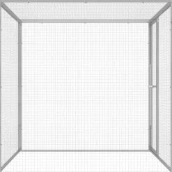 Hot FinePRICE Kissahäkki 1,5x1,5x1,5 m galvanoitu teräs