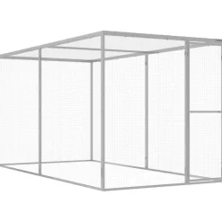 Discount FinePRICE Kissahäkki 3x1,5x1,5 m galvanoitu teräs