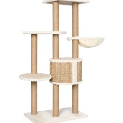 New FinePRICE Kissan kiipeilypuu raapimispylväällä 126 cm meriheinä