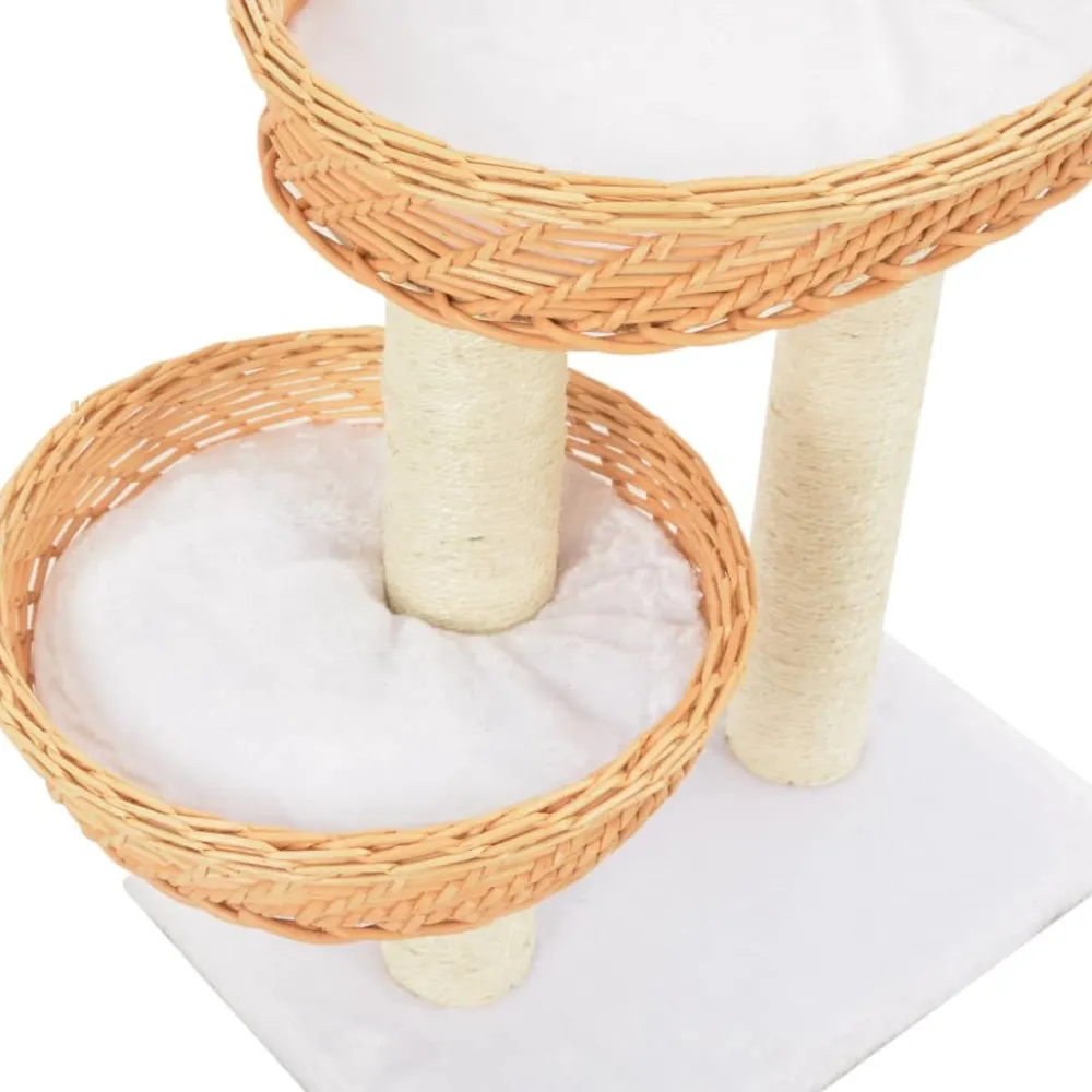 New FinePRICE Kissan kiipeilypuu sisal-pylväällä luonnollinen paju (70727)