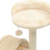 New FinePRICE Kissan kiipeilypuu, sisal-pylväällä ja pesällä, 40cm, beige/ruskea