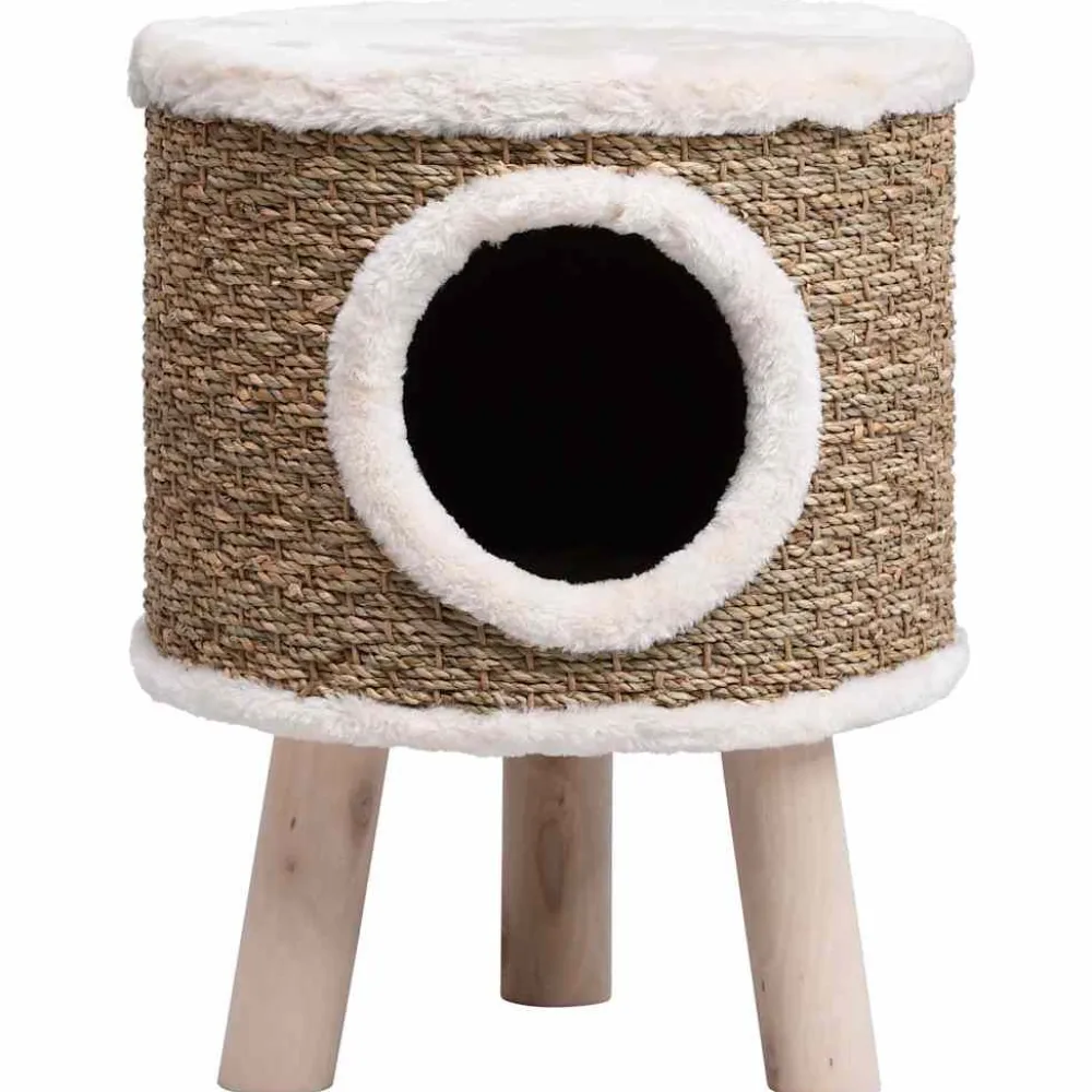 Outlet FinePRICE Kissan pesä puisilla jaloilla 41 cm meriheinä (70970)