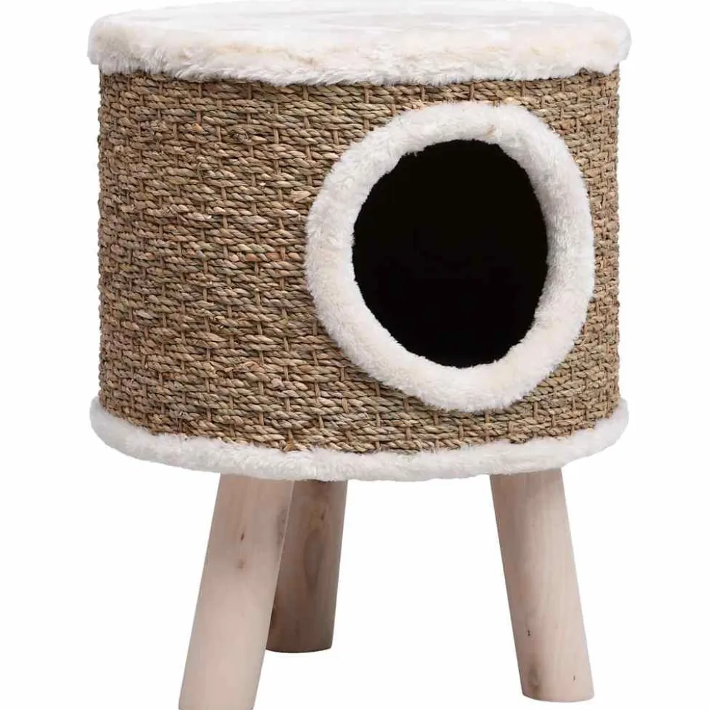 Outlet FinePRICE Kissan pesä puisilla jaloilla 41 cm meriheinä (70970)