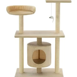Clearance FinePRICE Kissan raapimispuu, sisal-pylväillä, 95cm, beige