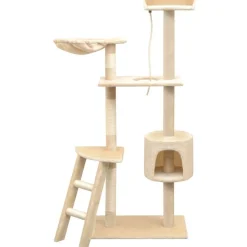 Online FinePRICE Kissan raapimispuu, sisal-pylväillä, 1 pesällä, 150cm, beige