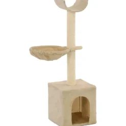 Hot FinePRICE Kissan raapimispuu, sisal-pylväillä, 30x30x105cm, beige