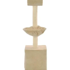 Hot FinePRICE Kissan raapimispuu, sisal-pylväillä, 30x30x105cm, beige