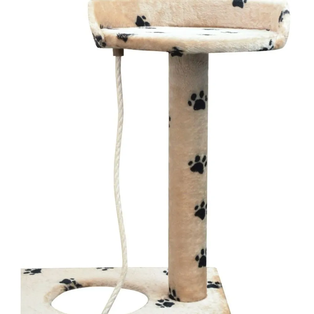 Hot FinePRICE Kissan raapimispuu, sisal-pylväillä, 1 pesällä, 150cm, tassukuvio, beige