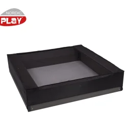 Best Nordic Play Kissaverkko hiekkalaatikkoon 150x150x20cm musta