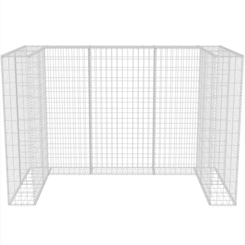 Discount FinePRICE Kivikoriaita kahdelle roska-astialle 180x100x120 cm
