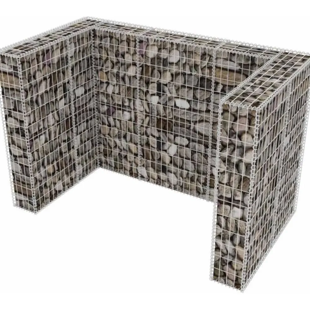 Discount FinePRICE Kivikoriaita kahdelle roska-astialle 180x100x120 cm