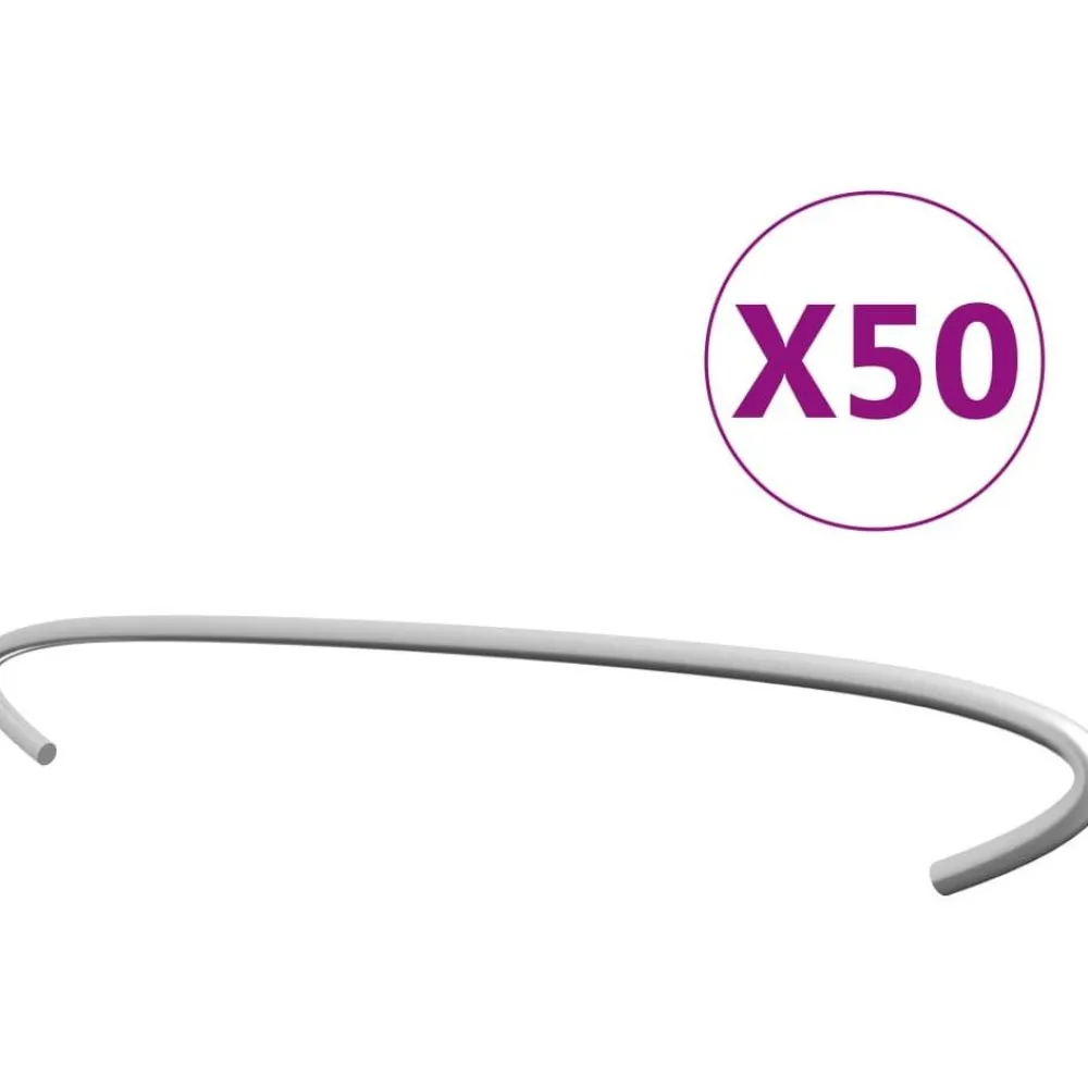 New FinePRICE Kivikorien koukut 50kpl galvanoitu teräs 50cm