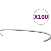 Outlet FinePRICE Kivikorien koukut 100kpl galvanoitu teräs 50cm