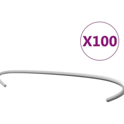 Outlet FinePRICE Kivikorien koukut 100kpl galvanoitu teräs 50cm