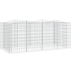 FinePRICE Kivikori/kukkalaatikko 200x50x100 cm galvanoitu rauta