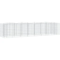 FinePRICE Kivikori/kukkalaatikko 200x50x100 cm galvanoitu rauta