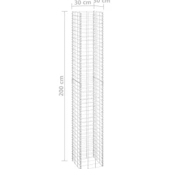 Best FinePRICE kivikorit 3 kpl Korotetut 30x30x200 cm rauta (51251)