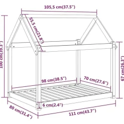 Online FinePRICE Koiransänky 61-111x50-80x70-100cm, mänty, eri kokoja ja värejä