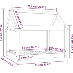 Online FinePRICE Koiransänky 61-111x50-80x70-100cm, mänty, eri kokoja ja värejä