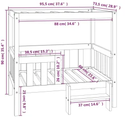 Online FinePRICE Koiransänky 55-105x53-83x60-100cm, mänty, eri värejä ja kokoja