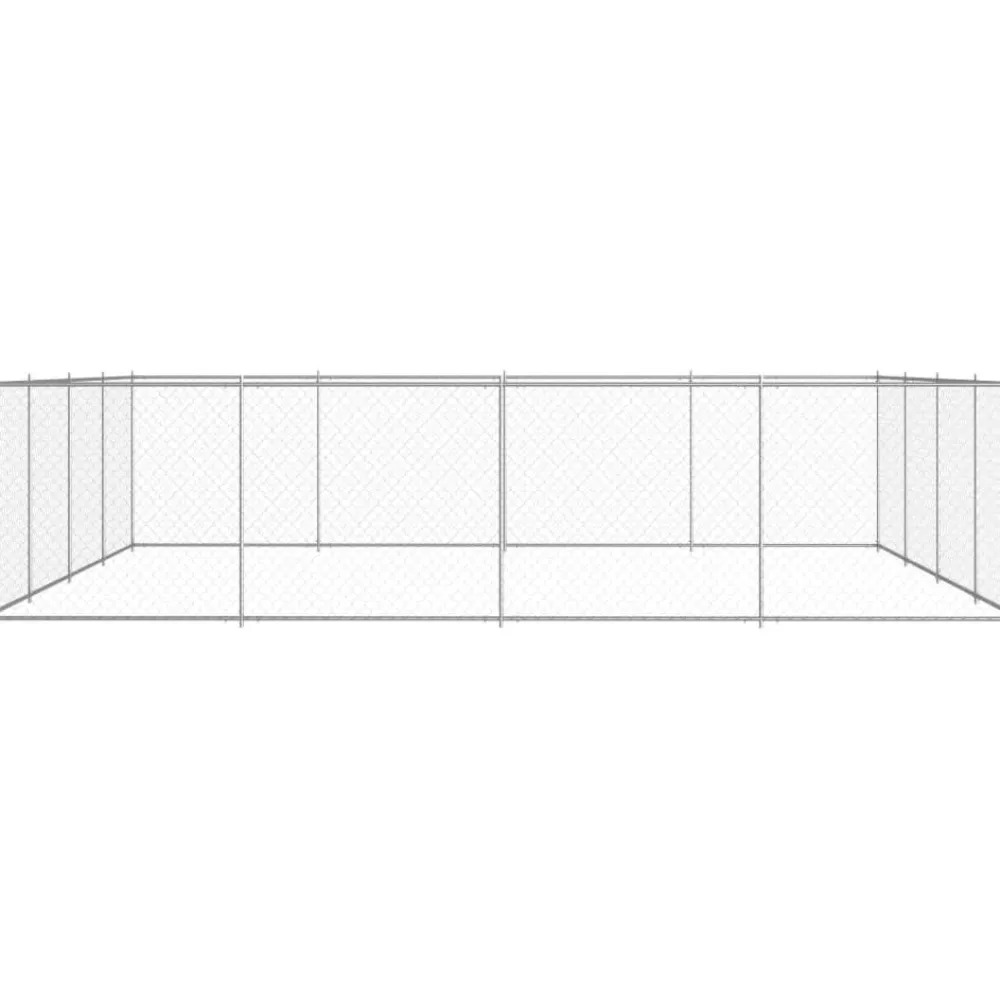 New FinePRICE Koiratarha, galvanoitu teräs, 760x760x195cm